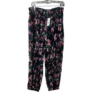 Decree Women's Floral Multicolor Patterned Pants Sz L